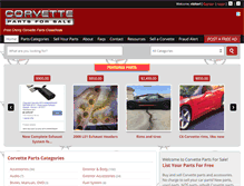 Tablet Screenshot of corvettepartsforsale.com